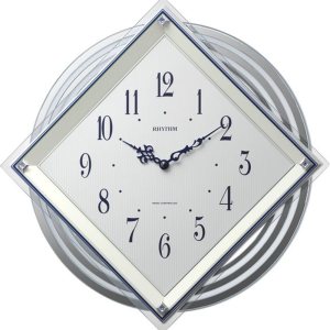 Rhythm 4MX405SR03 Wall Clock, Radio Watch, Analog, Round Back, Pendulum, Crystal, Decorated, White, 15.7 x 15.7 x 2.4 inches (40 x 40 x 6.2 cm) Rhythm 4MX405SR03 Wall Clock, Radio Watch, Analog, Round Back, Pendulum, Crystal, Decorated, White, 15.7 x 15.7 x 2.4 inches (40 x 40 x 6.2 cm)