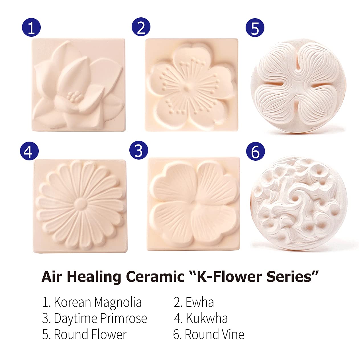 CRECEN Air Purifying Healing Ceramic Stone Diffuser – Round Vine-Eliminate Bad Odors, Eliminate Bad Odors, Crafted with natural material,