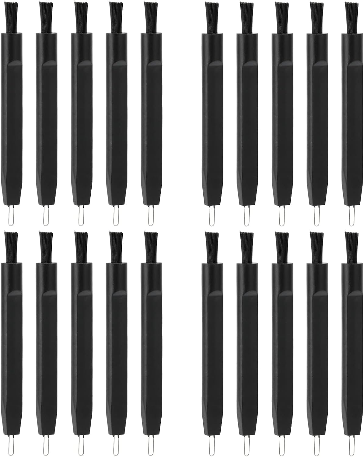20 unidades de amplificador auditivo de limpieza, cepillo de limpieza con bucle de cera imán limpiador multifunción para auriculares, auriculares,
