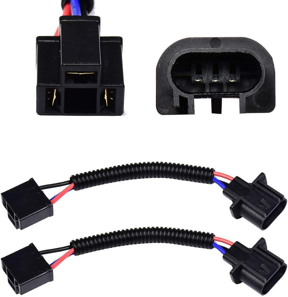 HUIQIAODS Adaptador de extensión H13 9008 a H4 9003, arnés de cableado, conectores de conectores de conversión de faros delanteros para Jeep