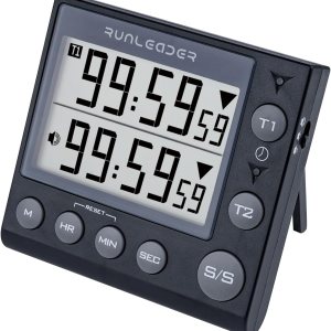 Jayron Temporizador de 2 canales con reloj temporizador de cocina temporizador magnético de cuenta regresiva reloj despertador digital de Jayron Temporizador de 2 canales con reloj temporizador de cocina temporizador magnético de cuenta regresiva reloj despertador digital de