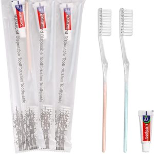 Paquete de 50 cepillos de dientes desechables con pasta de dientes, cepillos de dientes desechables envueltos individualmente, cepillos de dientes a Paquete de 50 cepillos de dientes desechables con pasta de dientes, cepillos de dientes desechables envueltos individualmente, cepillos de dientes a