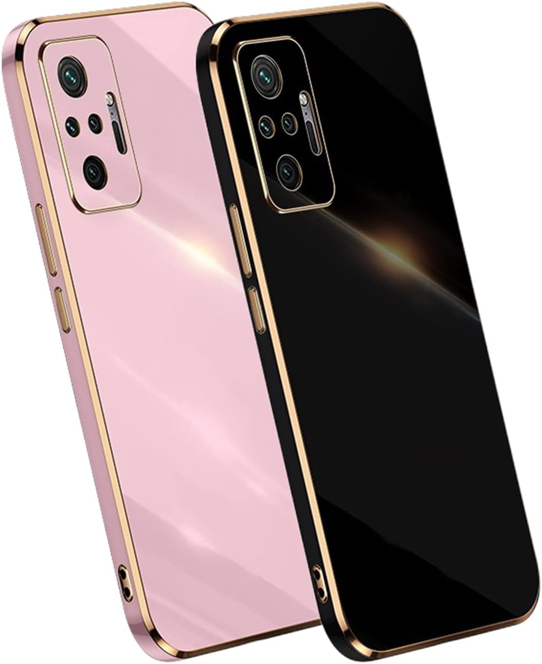 Paquete de 2 fundas de teléfono para Xiaomi Redmi Note 10 Pro 4G, funda galvanizada de silicona TPU para Xiaomi Redmi Note 10 Pro 4G para hombre y