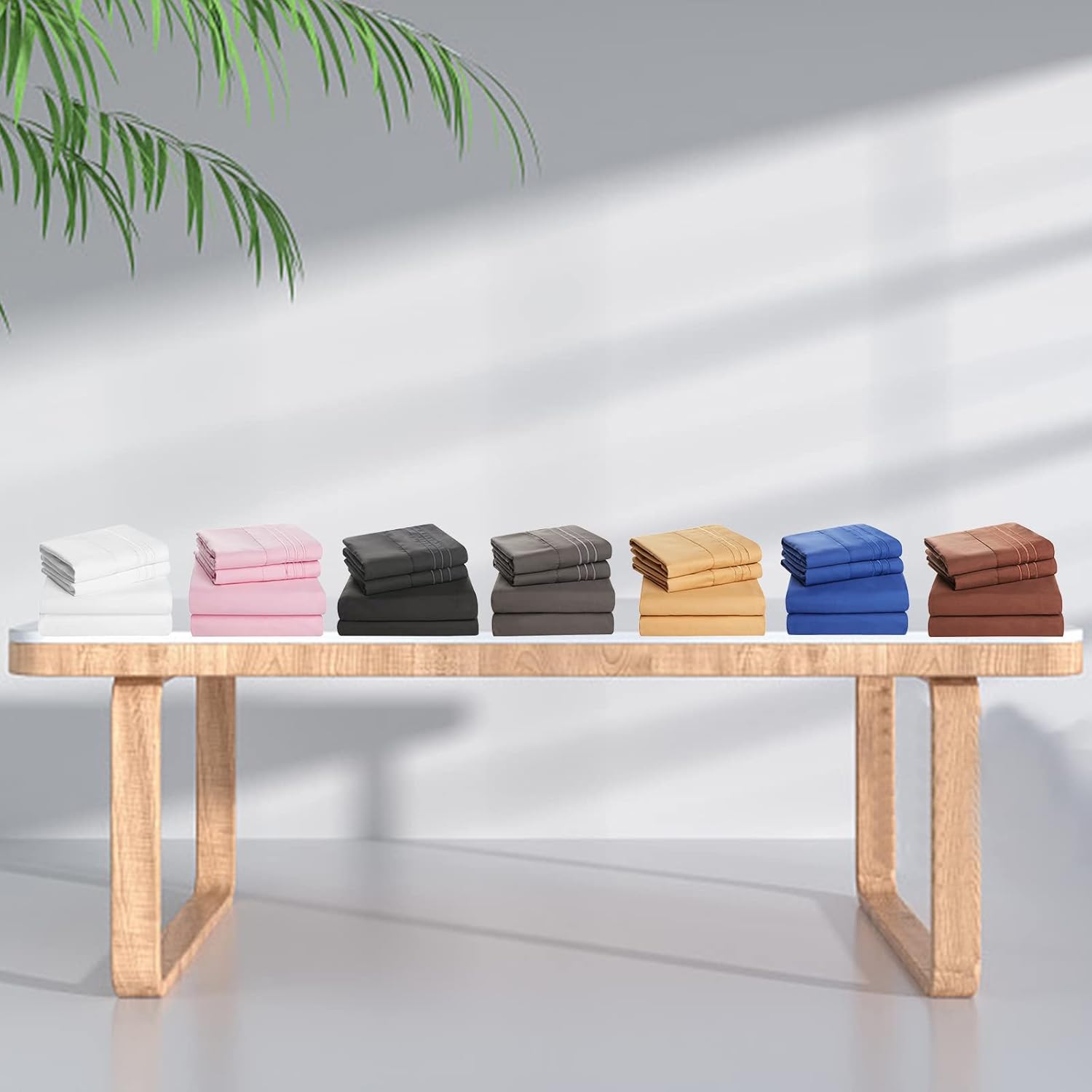 NexHome – Juego de sábanas de tamaño Queen para cama matrimonial, color gris, de microfibra, negro, juego de sábanas lavables, juego de sábanas de