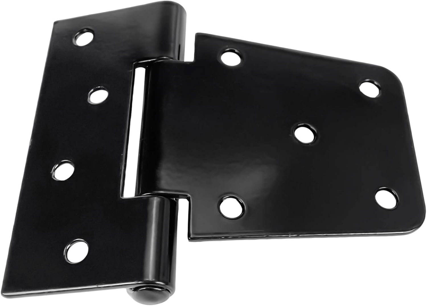 Bisagras de cobertizo de puerta negras de 3.5 pulgadas, bisagras cuadradas de granero, bisagras de puerta resistentes, herrajes forjados, hierro