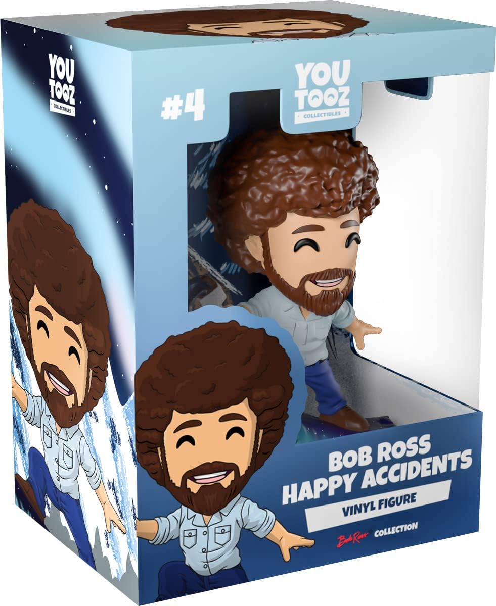 Youtooz Bob Ross Happy Accidents Figura de acción, figura de vinilo de 5 pulgadas – Colección Youtooz Bob Ross