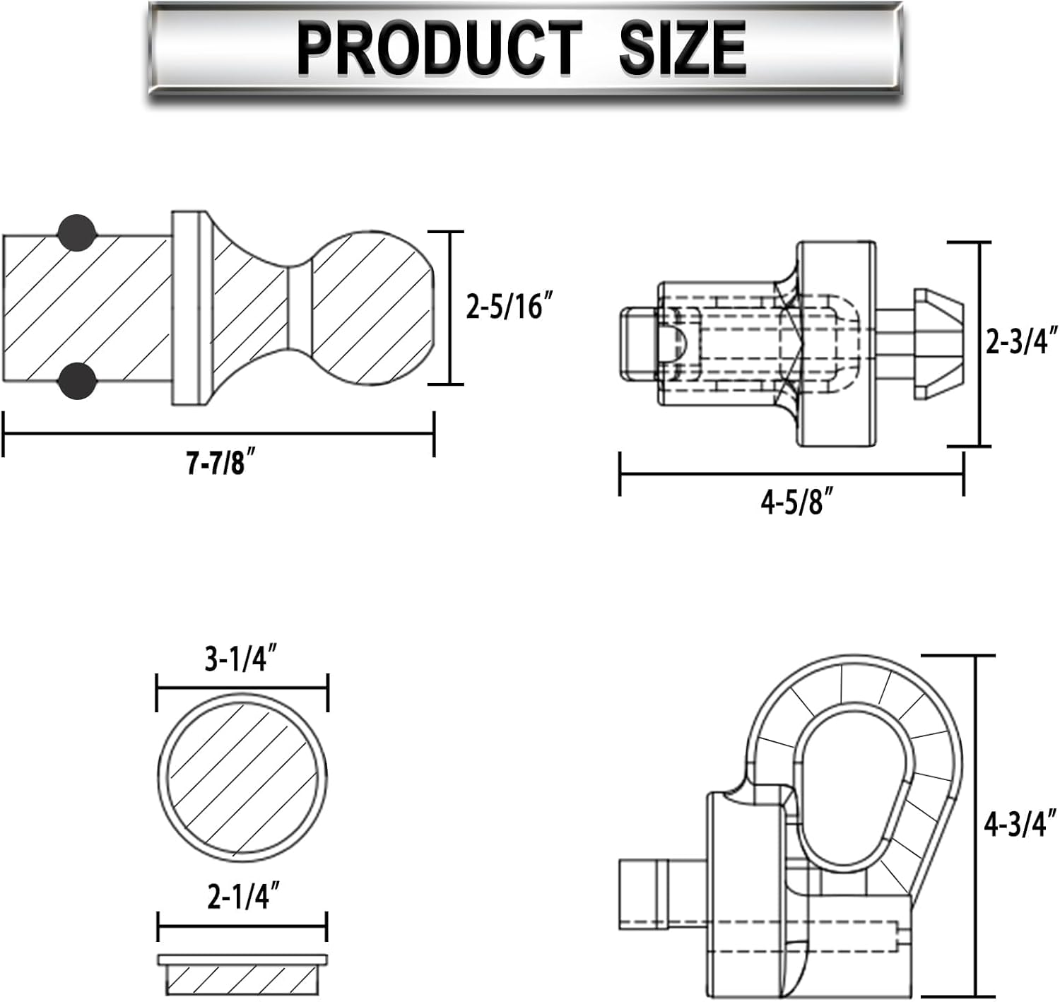 Kit de enganche de cuello de cisne con sistema de disco 60692, capacidad de carga de 30,000 libras, bola de 2-516 pulgadas. Compatible con Ford F250