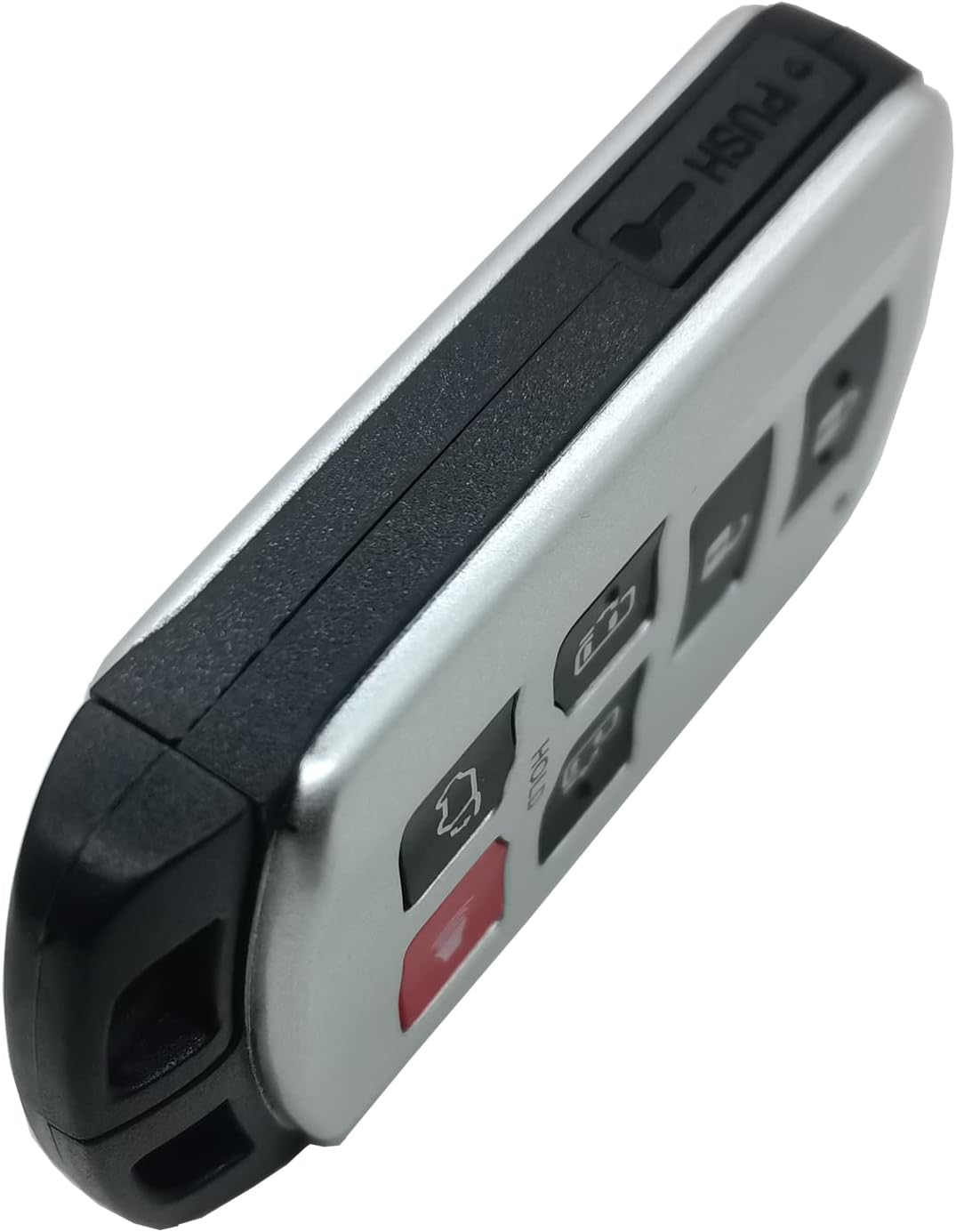 Funda para llavero inteligente con control remoto de entrada sin llave para Toyota Sienna HYQ14ADR con llave en blanco (plateado)