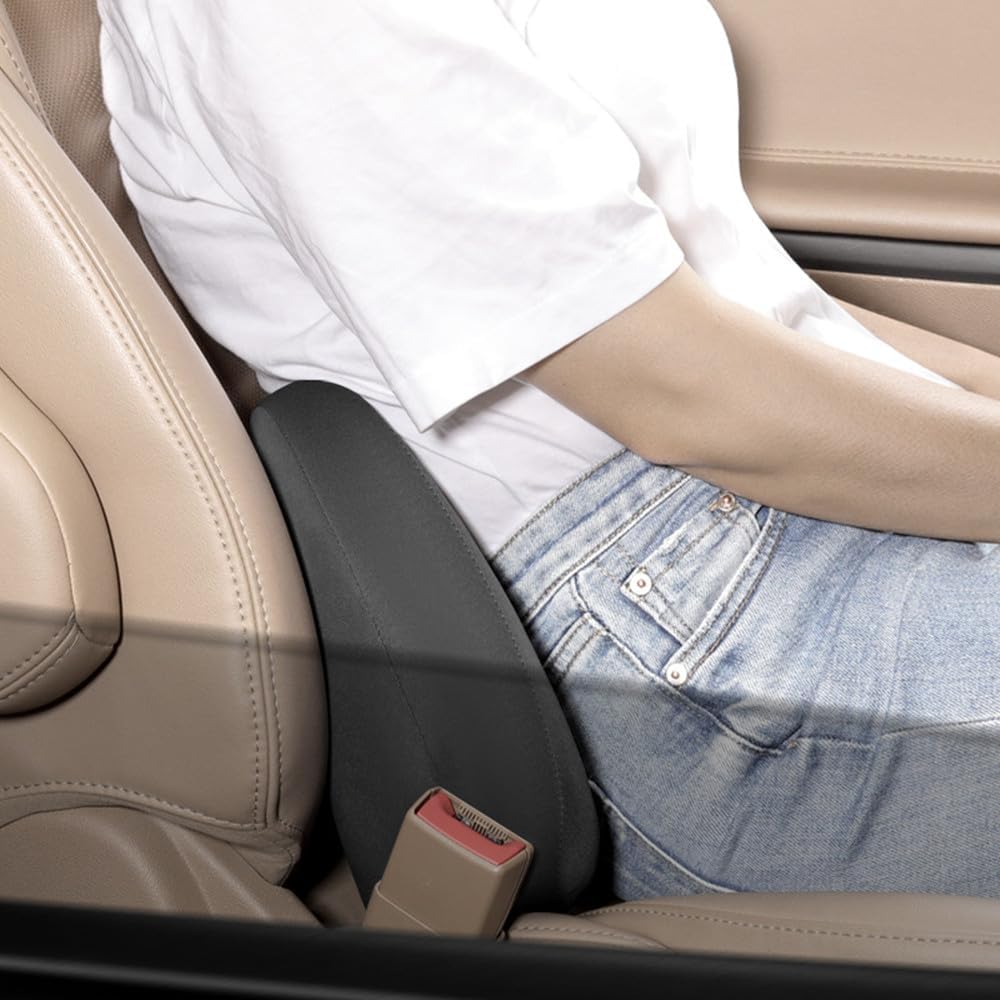 ZLOHPAE Cojín de espuma viscoelástica para asiento de automóvil, almohada de soporte de cintura para silla de oficina, alivio del dolor de espalda