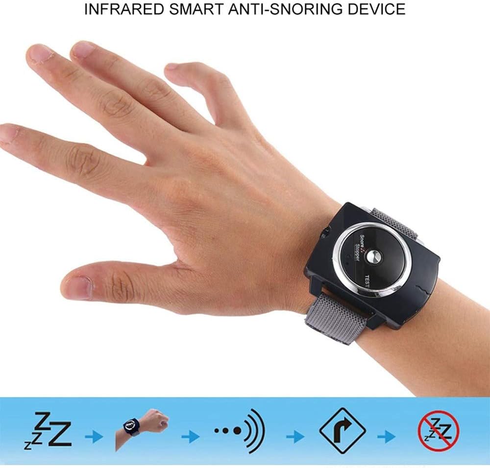 MQSS Solución de tapón para ronquidos, dispositivo antironquidos, muñequera lo natural para facilitar la respiración, masajeador de pulsera