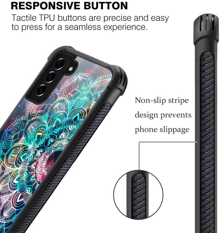 Funda para Samsung Galaxy S22, protección de grado militar, esquinas a prueba de golpes, funda antiarañazos para Samsung Galaxy S22 – Mandala