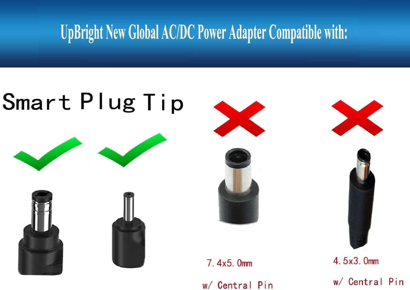 UpBright Adaptador CACC de 19 V compatible con Asus ADP-40KD BB ADP-40KDBB ADP40KD BB ADP40KDBB Delta Electronics Acer 19 V 2.1 A 19VDC 2.1A 40W