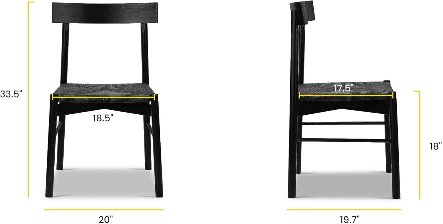 POLY & BARK Hamm Silla de comedor, color negro