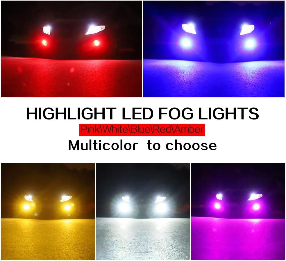 Teguangmei 2 unids rosa H8H11 LED niebla bombillas COB 7.5 W alta potencia Super brillante lámparas 6500 K conducción diurna luz DRL 12 V