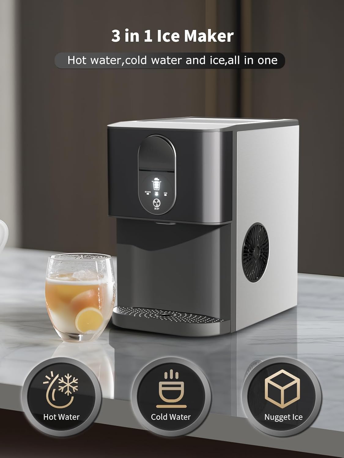 ADT Dispensador de cubitos de hielo Fabricante 48LBS Máquina de hielo Enfriador Nugget Máquina de cubitos de hielo Dispensador de agua