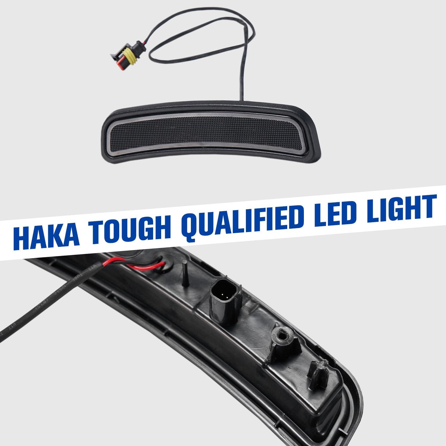 HAKA TOUGH Tercera luz LED de freno para Ford Bronco 2021-2023, accesorios de luz de freno negra ahumada para neumático de repuesto Bronco de 4