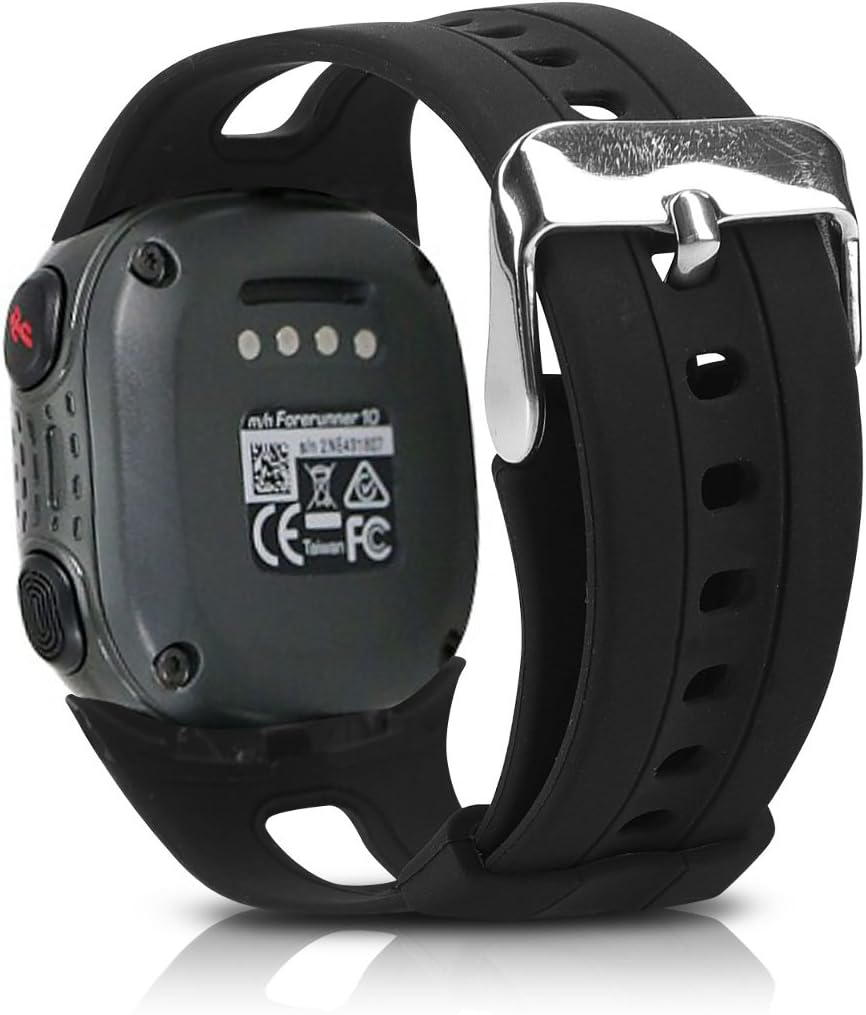 kwmobile Correa compatible con Garmin Forerunner 1015 (modelo de talla L) – Correa de silicona de repuesto – Negro