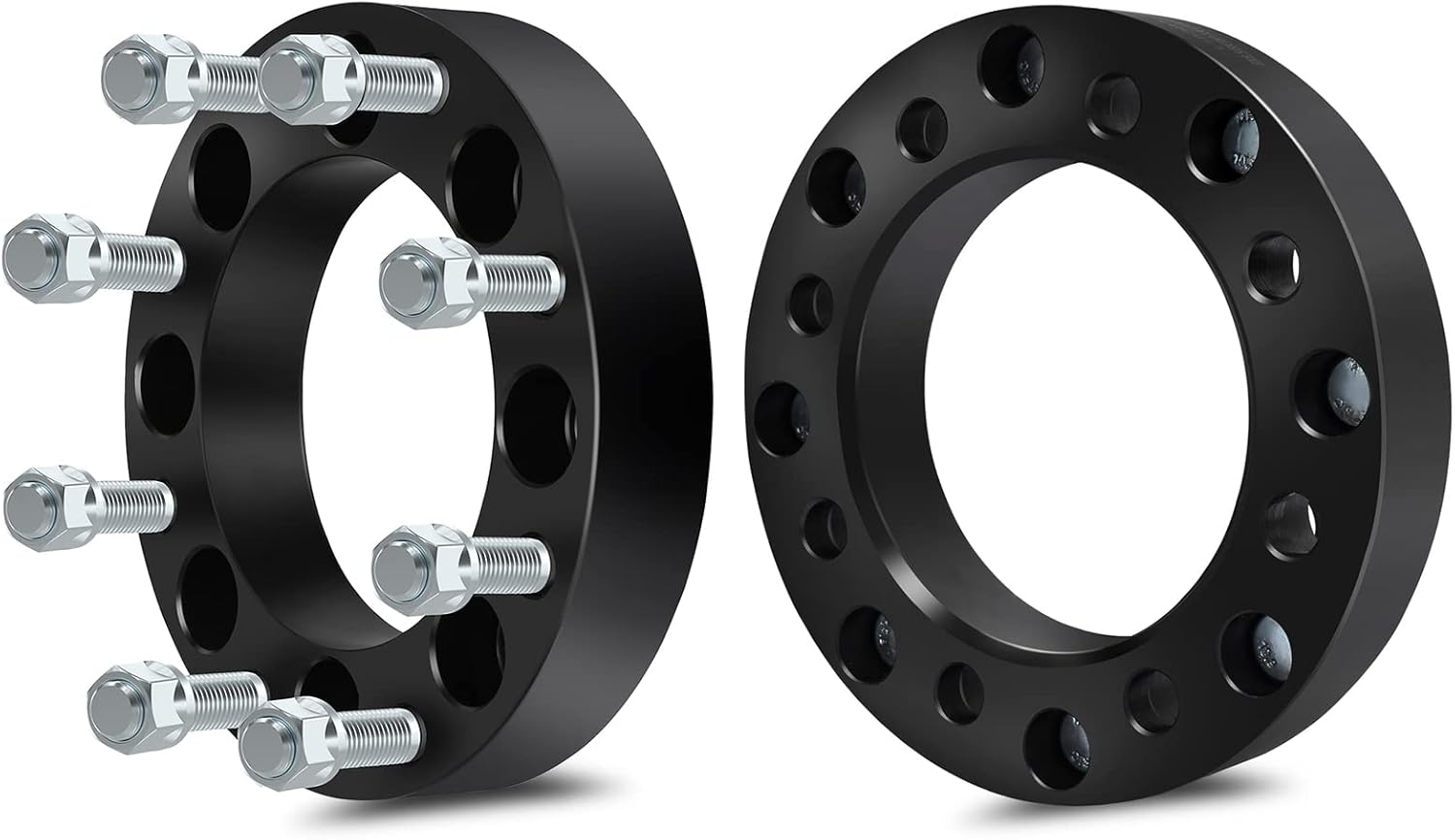 ECCPP 2 adaptadores espaciadores de rueda de 8 lengüetas de 1.5 pulgadas de 8 x 6.5 a 8 x 180 para Silverado 1500 HD Silverado 2500HD 3500HD para
