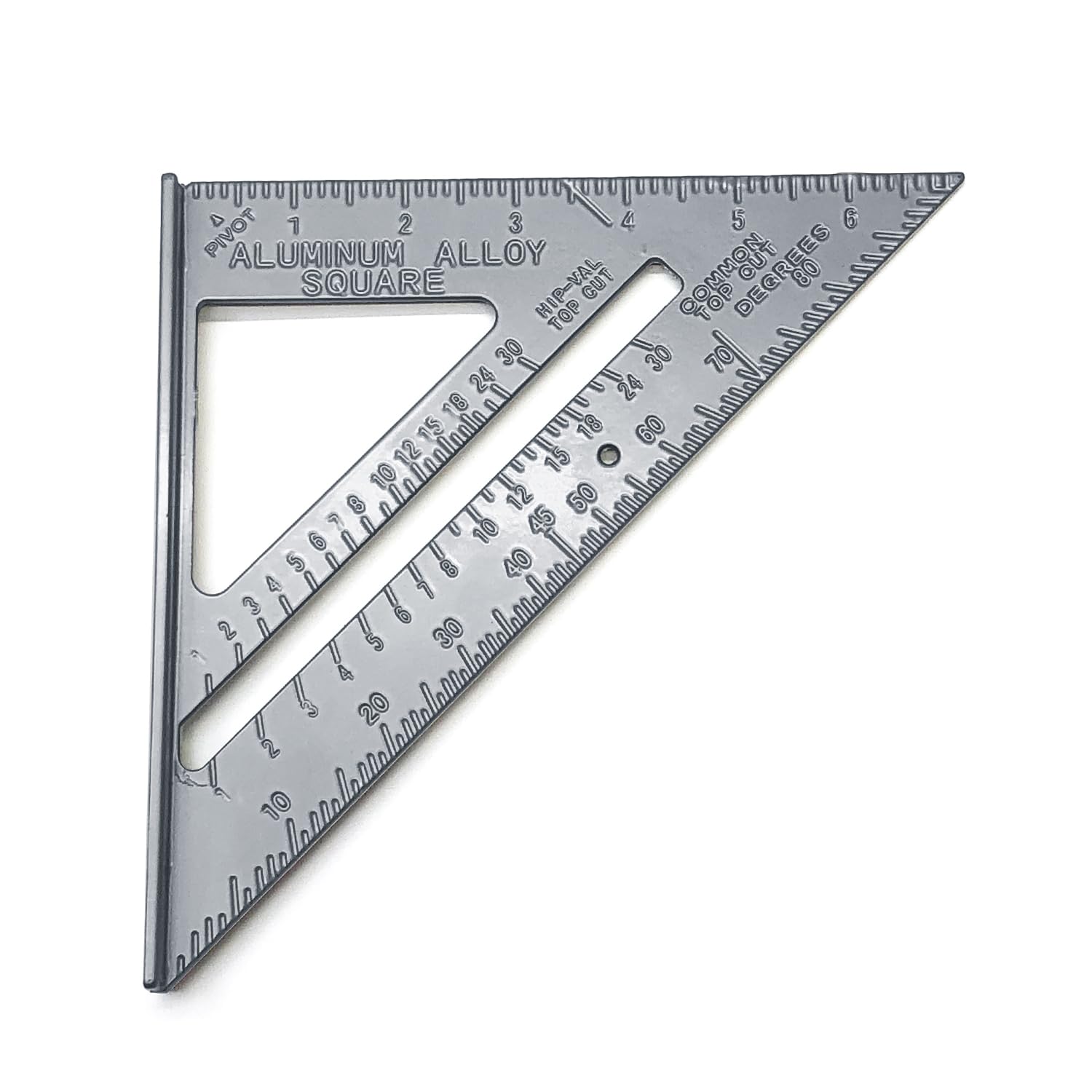 WEITARI Cuadrado de carpintero, cuadrado de aluminio de 7 pulgadas, triángulo de carpintero cuadrado a presión de fácil lectura, herramienta de