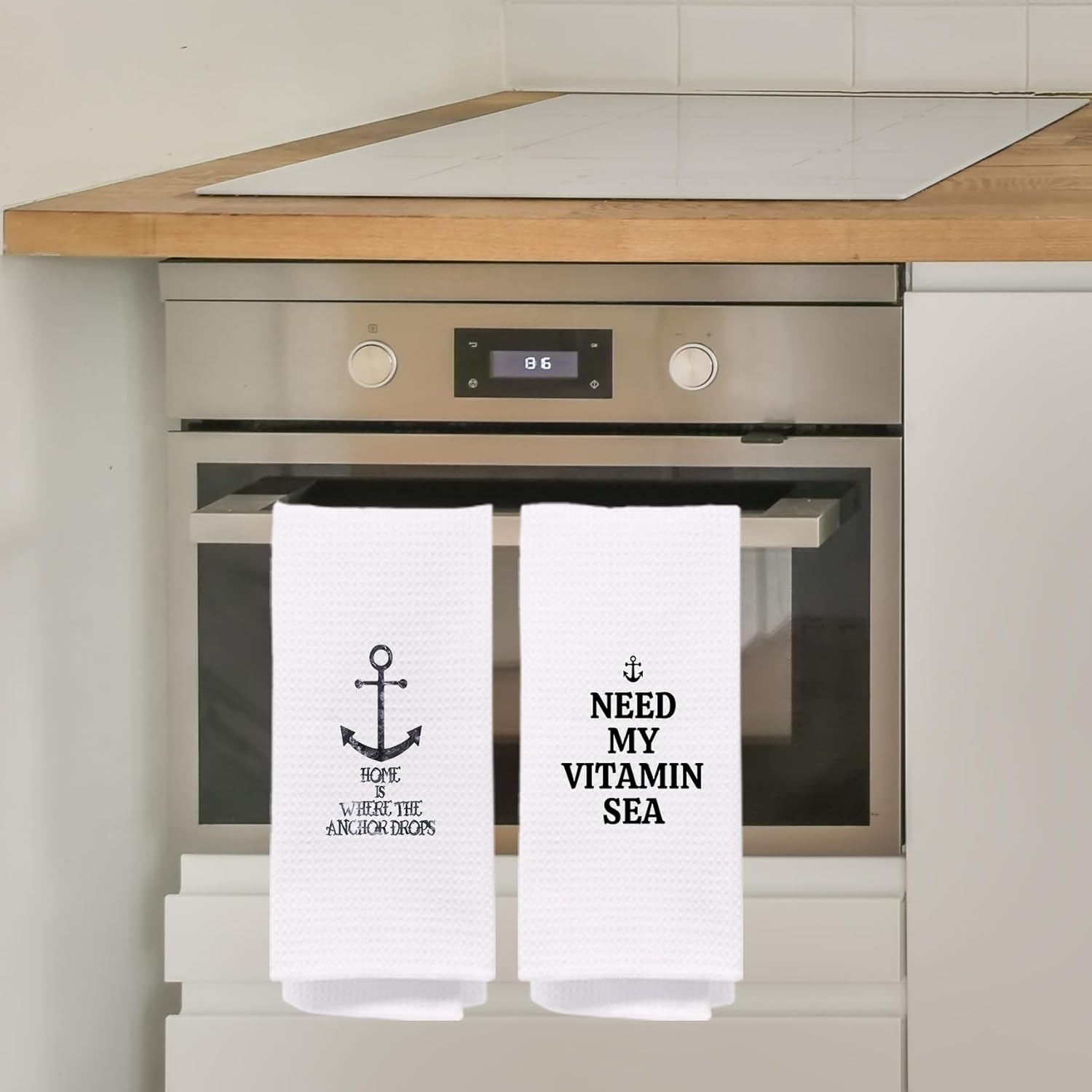 NEGIGA Toallas de cocina náuticas, toallas de barco, toallas de ancla, toallas de mano náuticas para regalos de marinero, regalos de capitán de