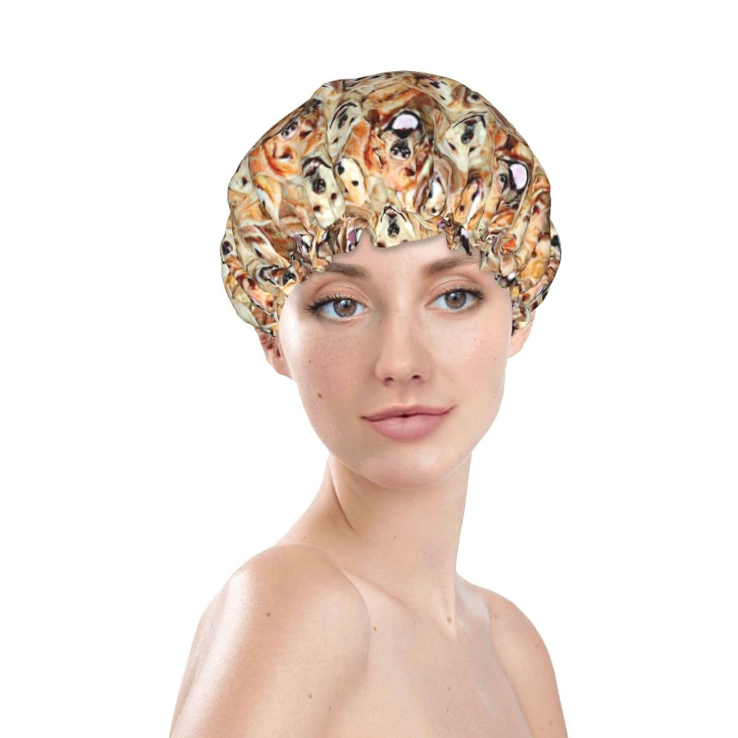 Labrador Retriever – Gorro de ducha impermeable de doble capa, apto para todas las longitudes de cabello (10.6 x 4.3 pulgadas)