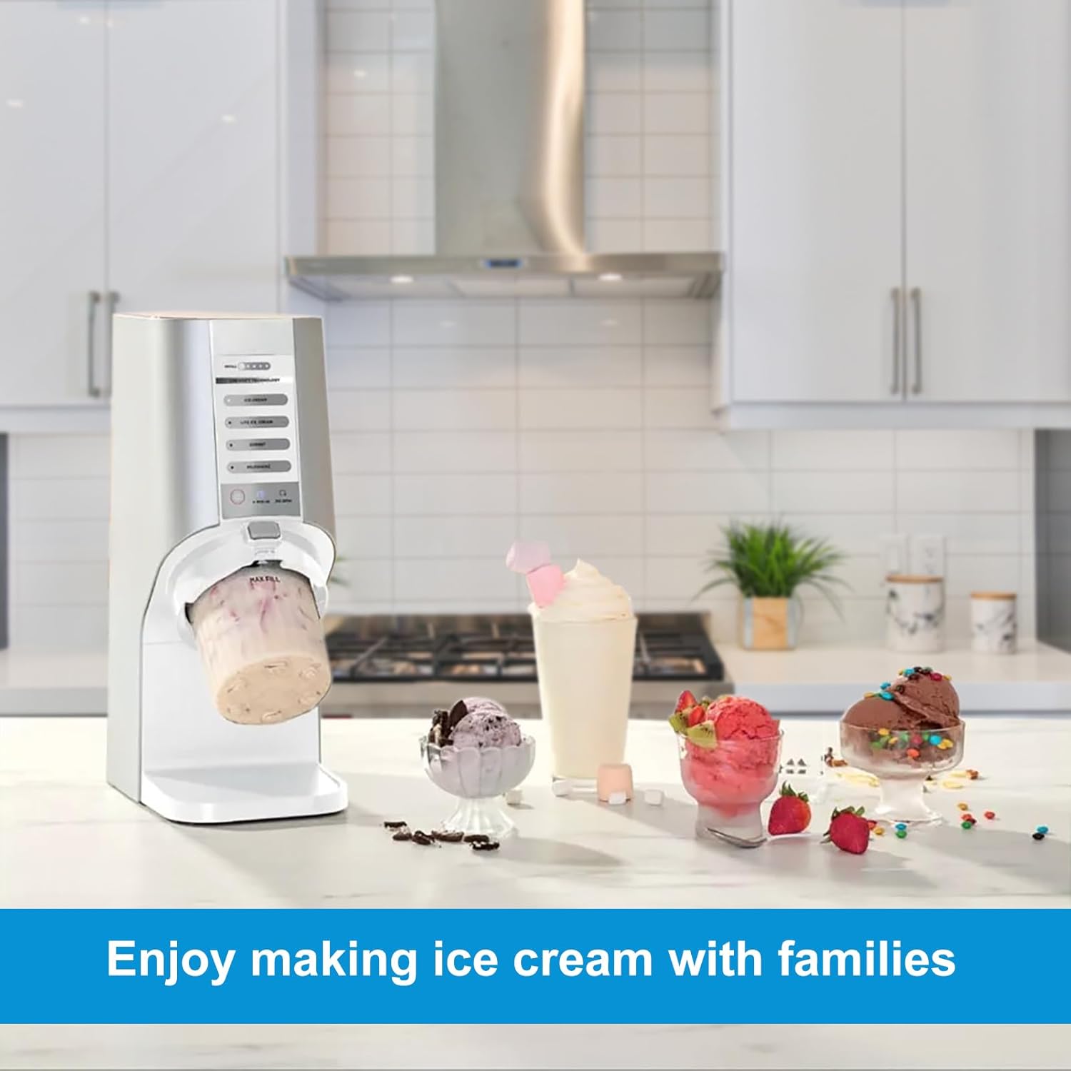 Paquete de 4 recipientes y tapas para máquinas de helado Ninja CREAMi Breeze serie NC100 y NC200 CREAMi, vasos de repuesto sin BPA y aptos para
