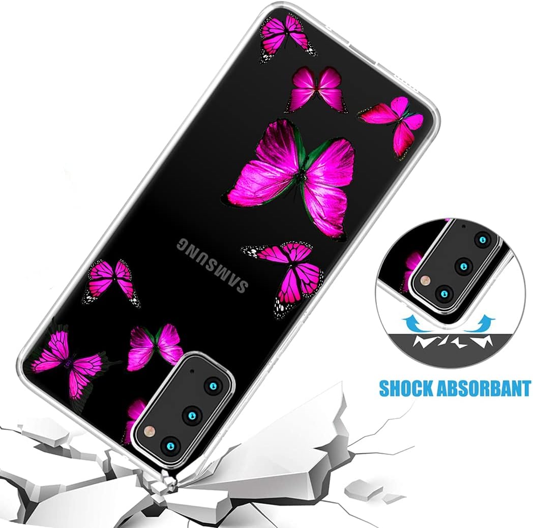 Tothedu Funda de teléfono para Galaxy S20 5G de 6.2 pulgadas (no compatible con S20 FE), Samsung S20 para niñas, transparente, delgada, a prueba de