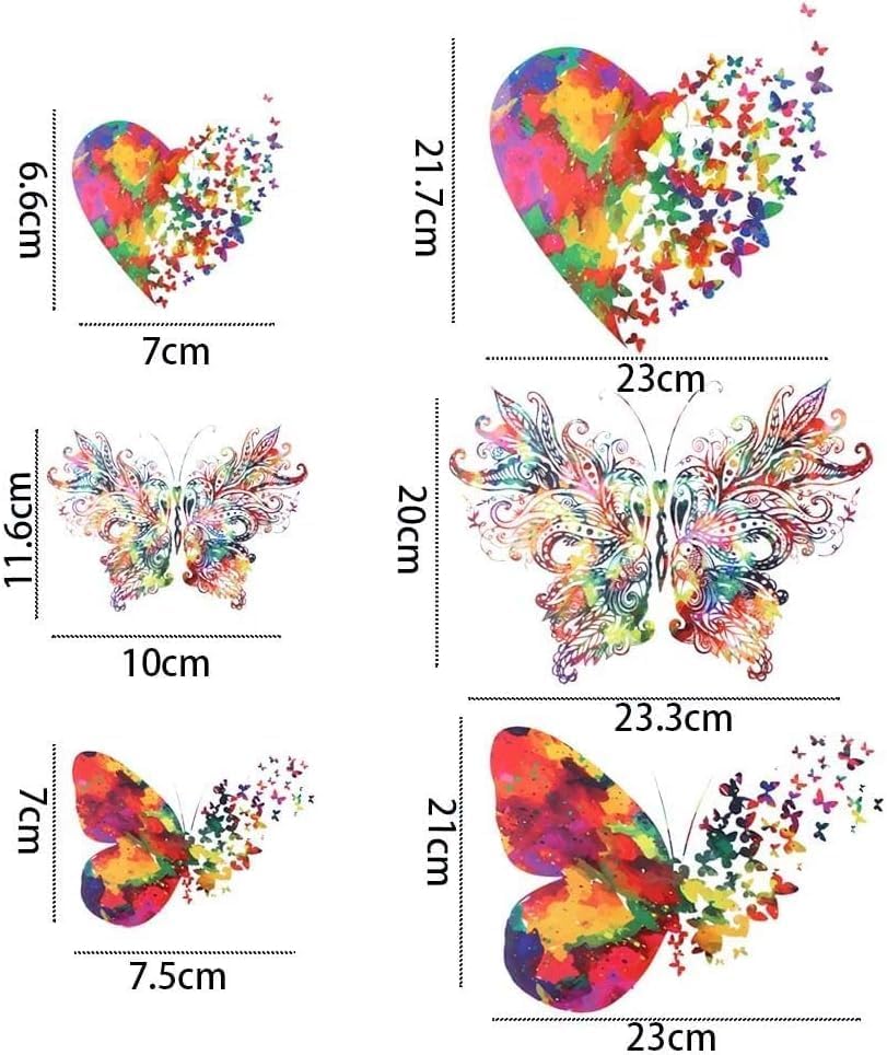1 unid grande mariposa colorida para planchar pegatinas, parches de transferencia de calor de animales, calcomanías de papel de transferencia de