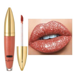 Lápiz labial líquido con purpurina mate, brillo de labios de alto pigmento, labios de fiesta, maquillaje para mujeres y niñas, paquete de 1 (nude) Lápiz labial líquido con purpurina mate, brillo de labios de alto pigmento, labios de fiesta, maquillaje para mujeres y niñas, paquete de 1 (nude)