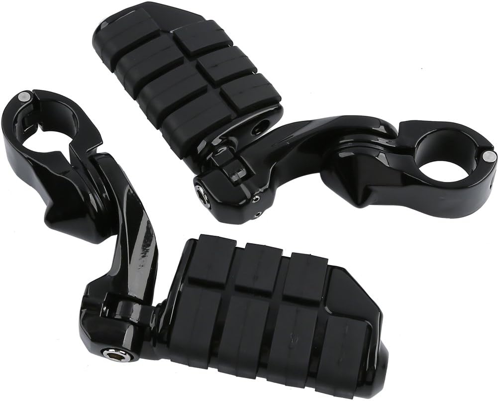 TCMT Juego de estriberas cortas para motocicleta, juego de soporte para reposapiés para Harley Touring Road King Street Glide Road Glide Electra
