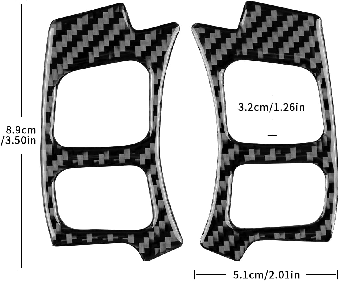 AIRSPEED Funda de marco de botón para volante Lexus IS de fibra de carbono, marco central decorativo para Lexus IS250 IS300 IS350 200T 2013-2019,