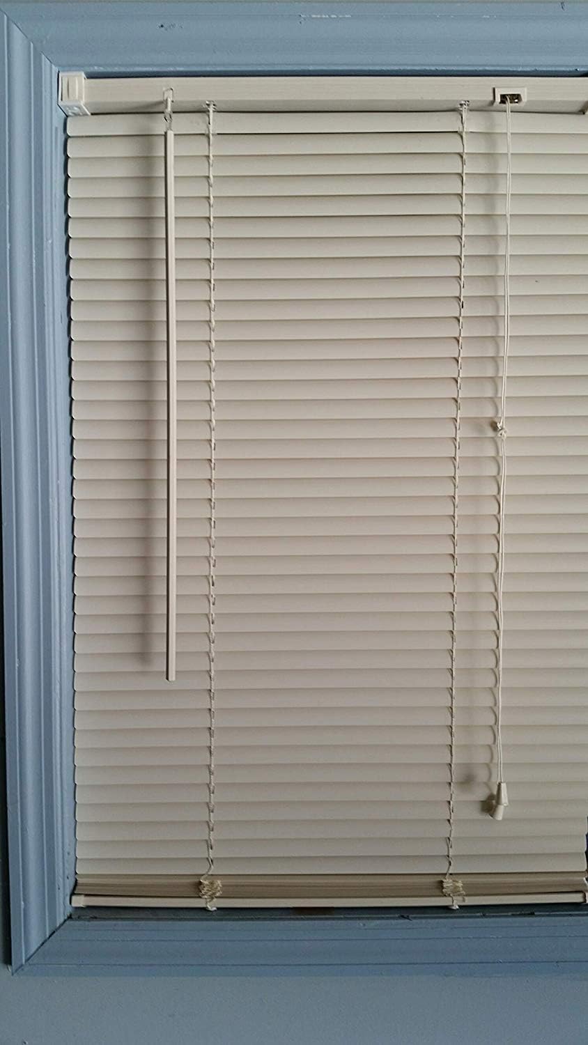 GSP Direct – Persiana de vinilo de 1 pulgada de oscurecimiento de habitación 52 pulgadas de ancho x 64 pulgadas de largo – Vainilla