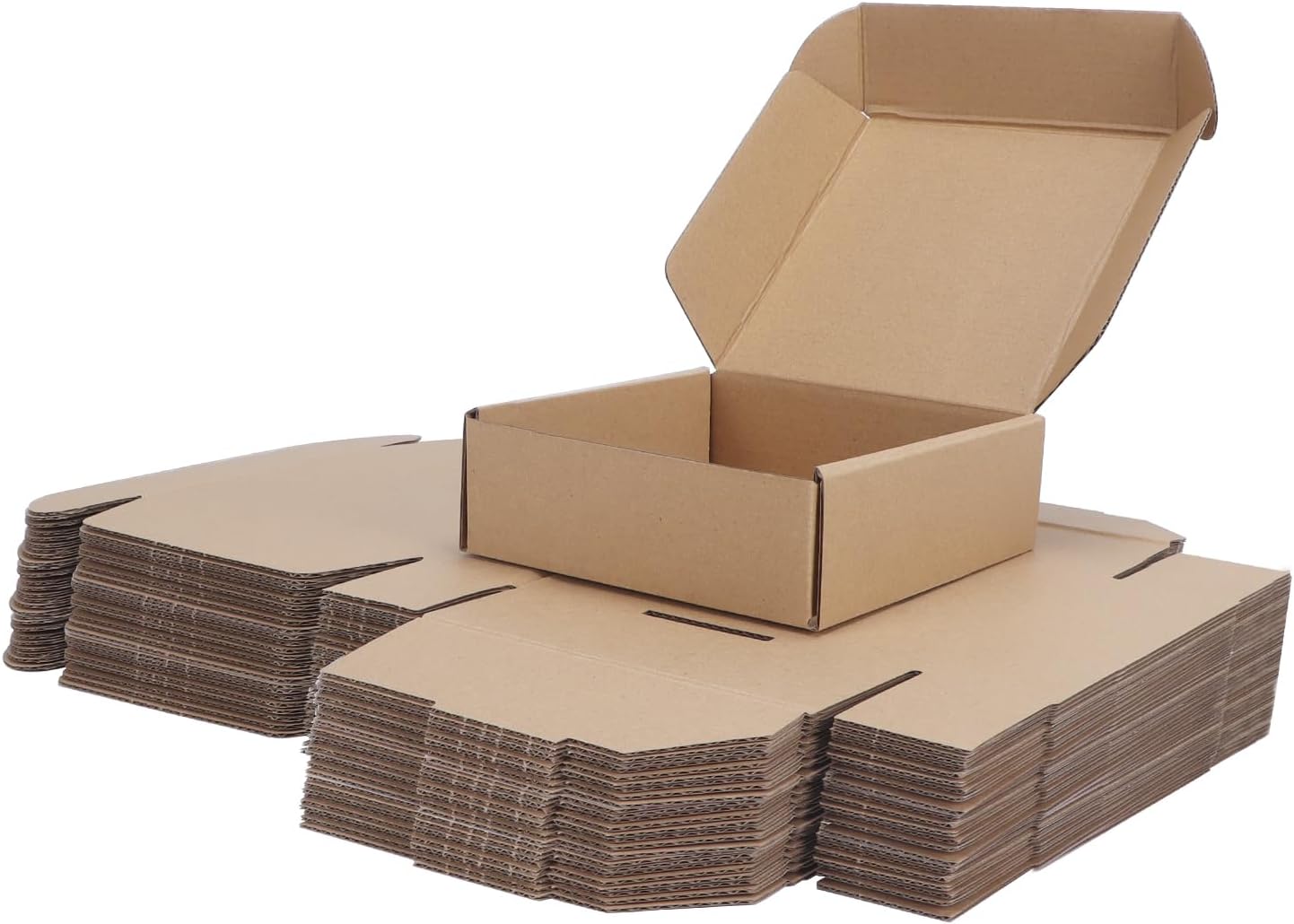 PHAREGE – Paquete de 25 cajas de envío de 6 x 6 x 2 pulgadas, cajas de cartón corrugado marrón, cajas de correo pequeñas para embalaje de pequeñas