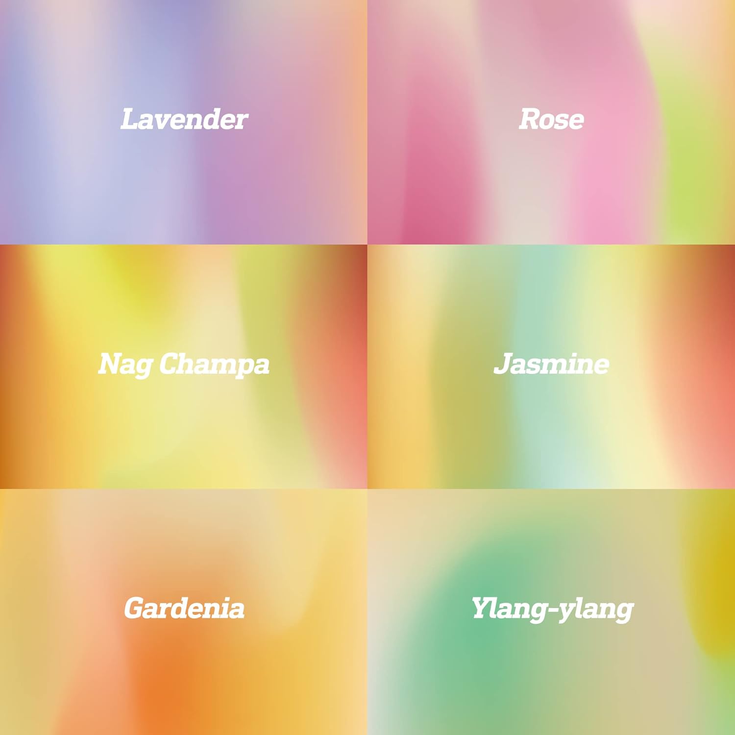 Huacense – Paquete variado de varillas de incienso floral, juego de regalo, 120 varillas orgánicas naturales no tóxicas de 6 aromas aromáticos Nag