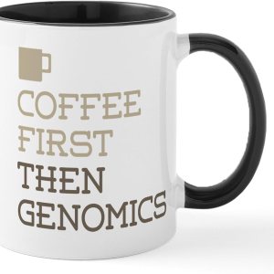 CafePress Coffee Then Genomics – Taza de café de cerámica (11.0 fl oz) CafePress Coffee Then Genomics – Taza de café de cerámica (11.0 fl oz)