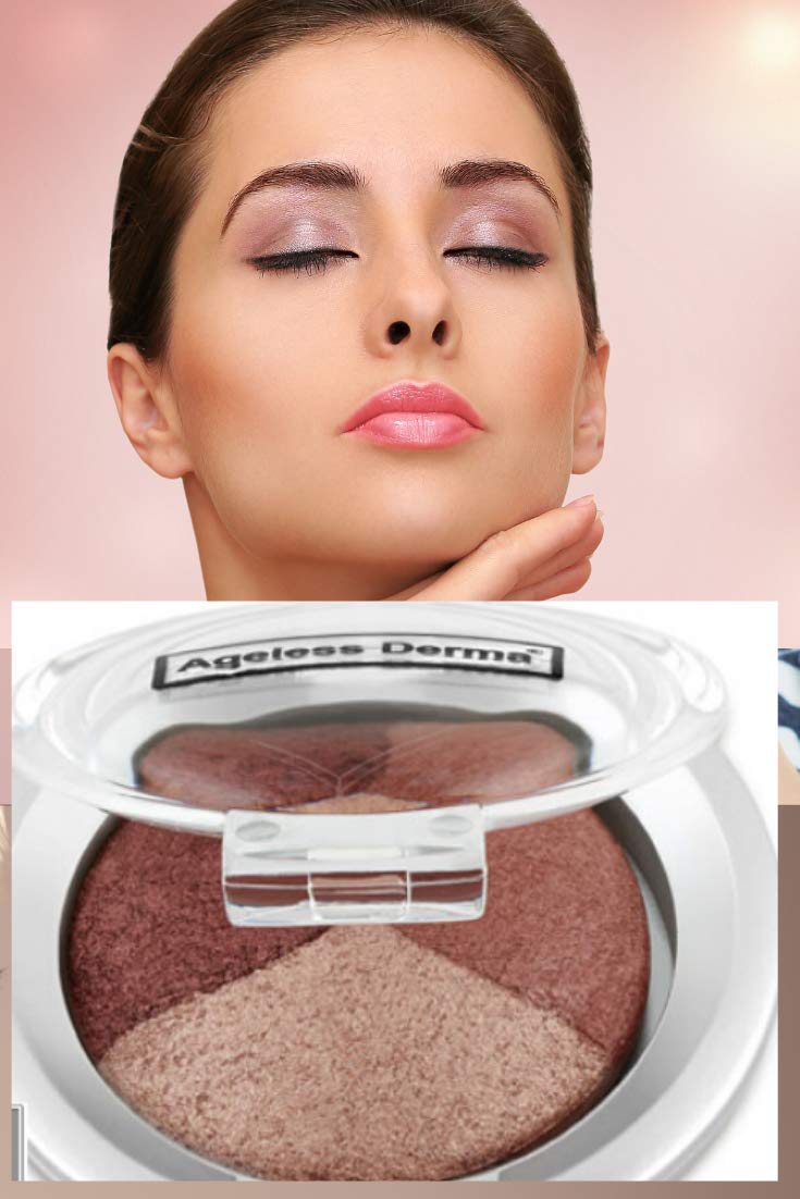 Maquillaje mineral Sombra de ojos horneada Trio-Vegan Sombra de ojos (Bronce)