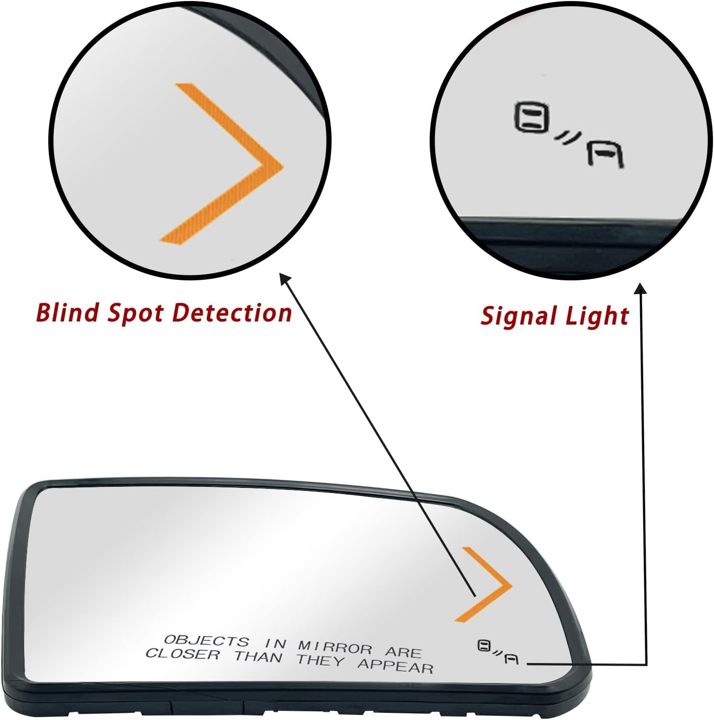 Sistema de detección de puntos ciegos con calefacción en el lado del conductor para Toyota Sequoia 2008-2017 2007-2020 Toyota Tundra Espejo lateral