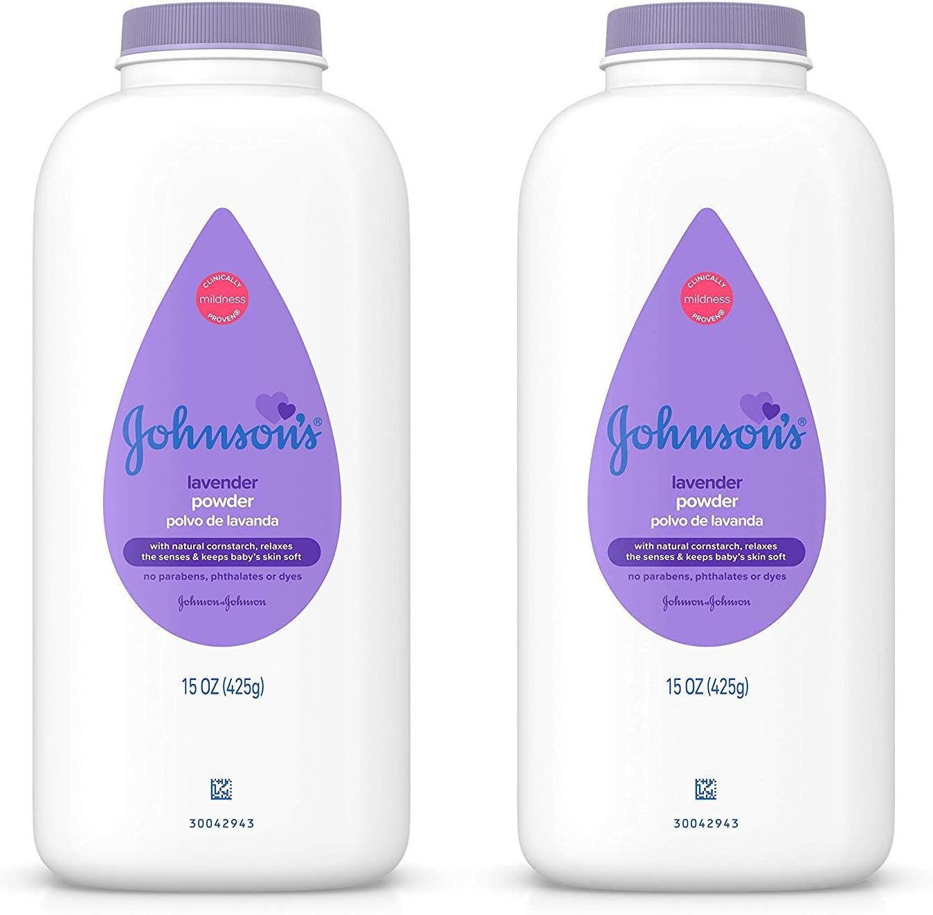 Johnson’s – Polvo calmante para bebés, lavanda, manzanilla, 15 onzas (15.0 fl oz) (paquete de 2)
