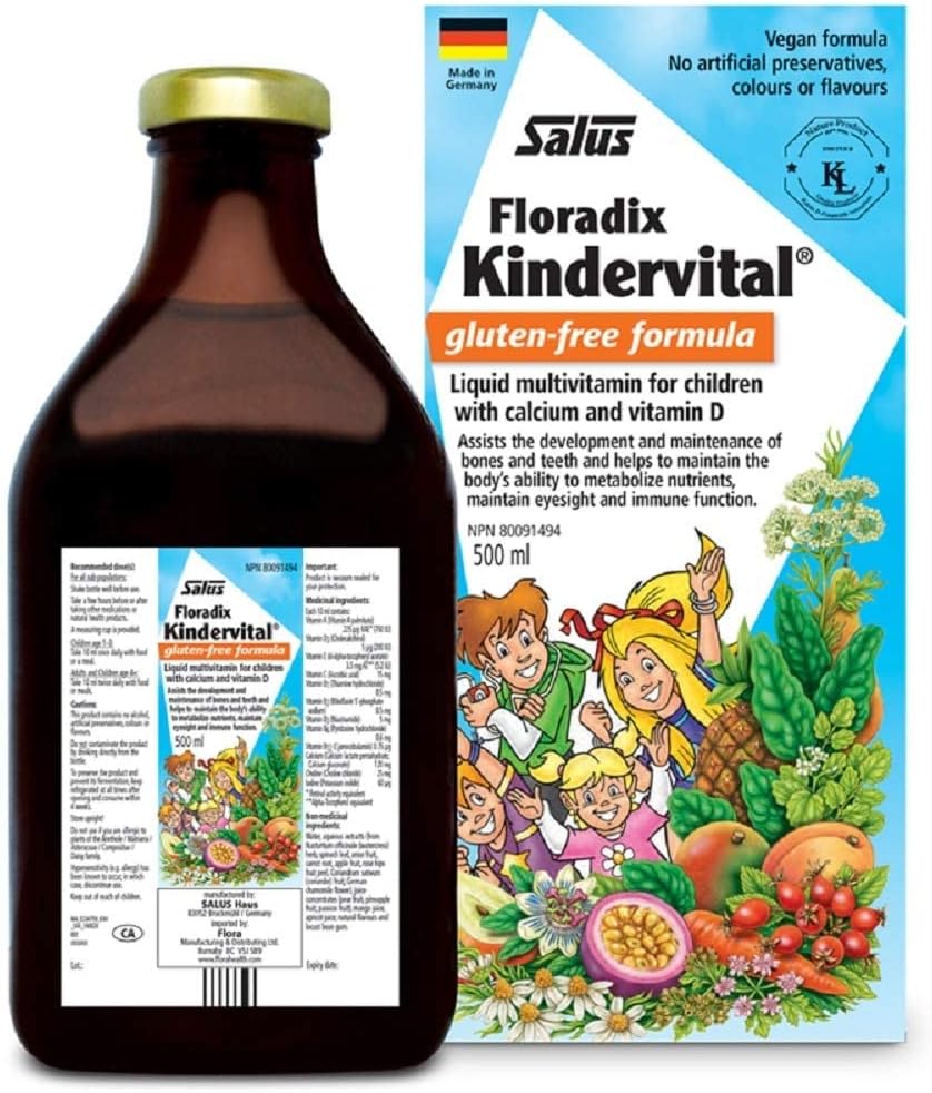 SALUS Multivitamínico líquido Kindervital para niños (16.9 fl oz)