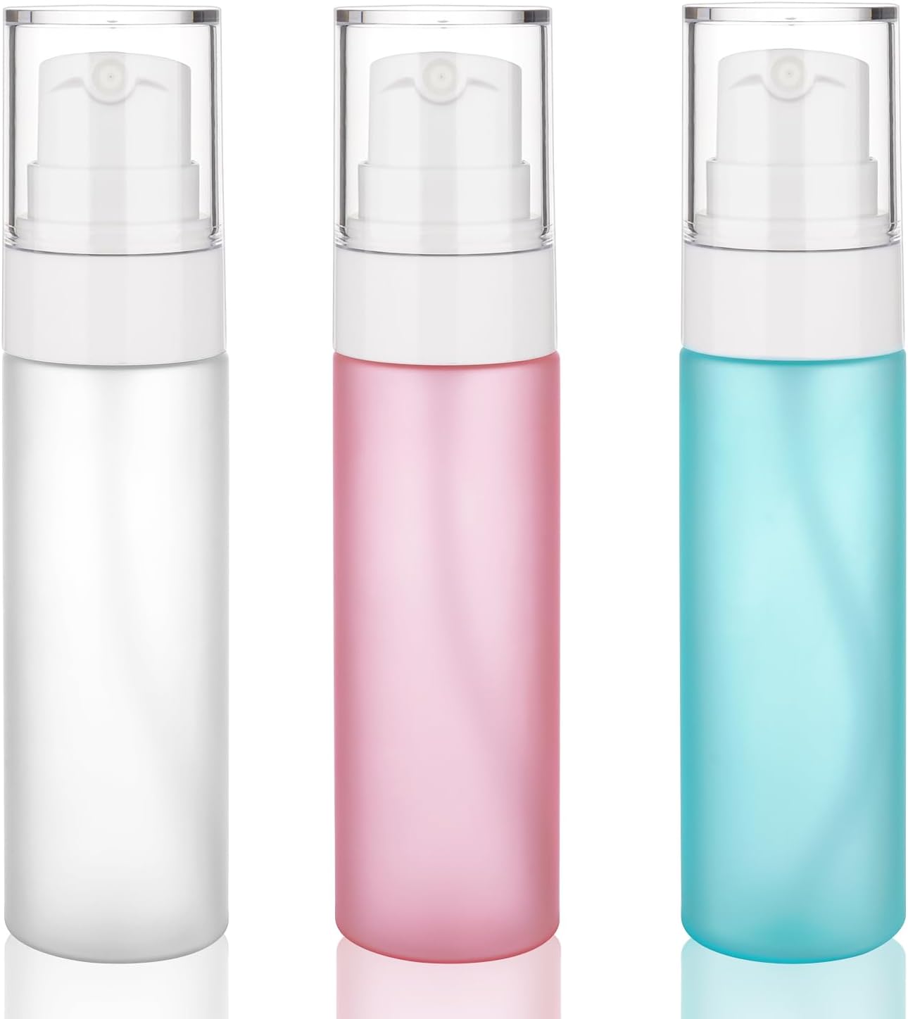 Botella pulverizadora de niebla fina de 2 oz2.0 fl oz, paquete de 3 botellas de plástico para aplicar maquillaje, aprobadas por la TSA, botellas