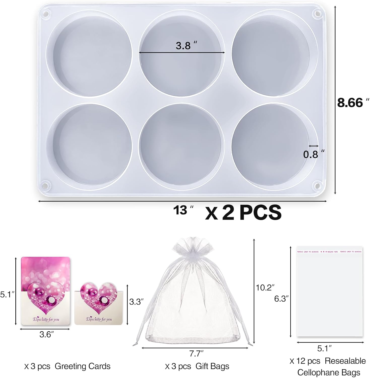 Juego de 20 moldes de resina para posavasos de resina, 6 cavidades, moldes de silicona para resina epoxi, moldes de posavasos para fundición de