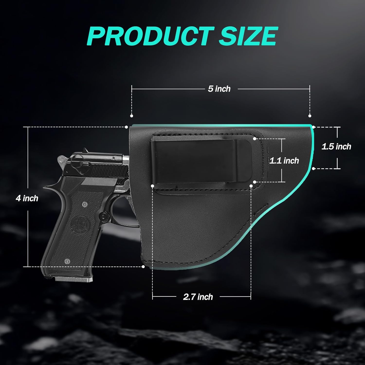 CyberDyer Ultimate IWB Funda de piel para mano derecha para cinturones se adapta a la mayoría de partes J Frame 38 Revólver Ruger LCR Smith y Wesson