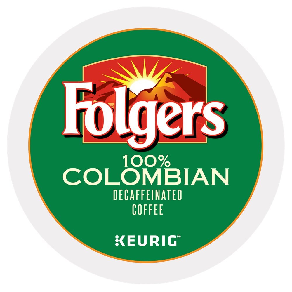 Folgers Cápsulas K-cup 100 % colombianas descafeinadas para cafeteras Keurig, 48 unidades