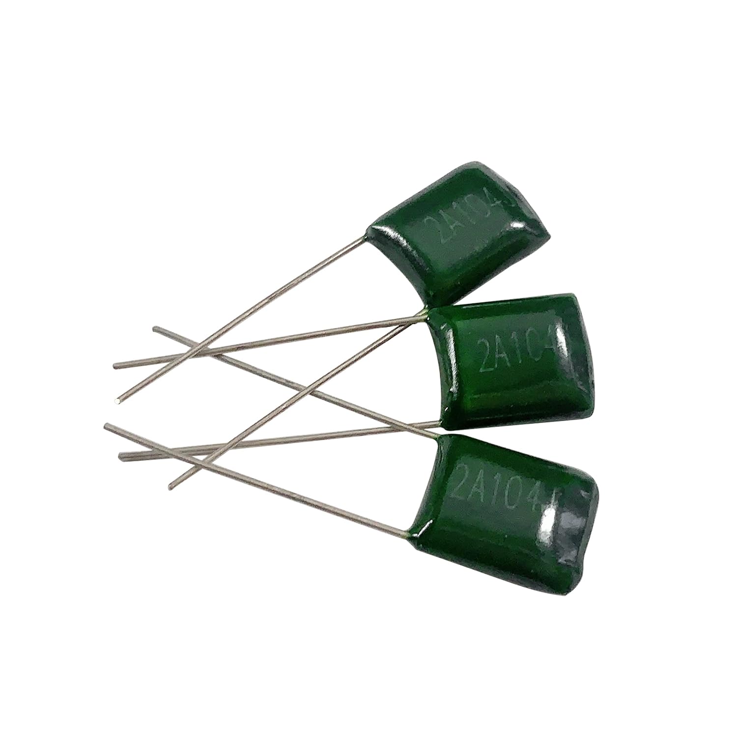 Cermant 20 unids 0.1uf 100V poliéster condensador 2A104J 100nf Mylar Film Capacitor CL11 condensadores electrolíticos para TV, monitor LCD, juego