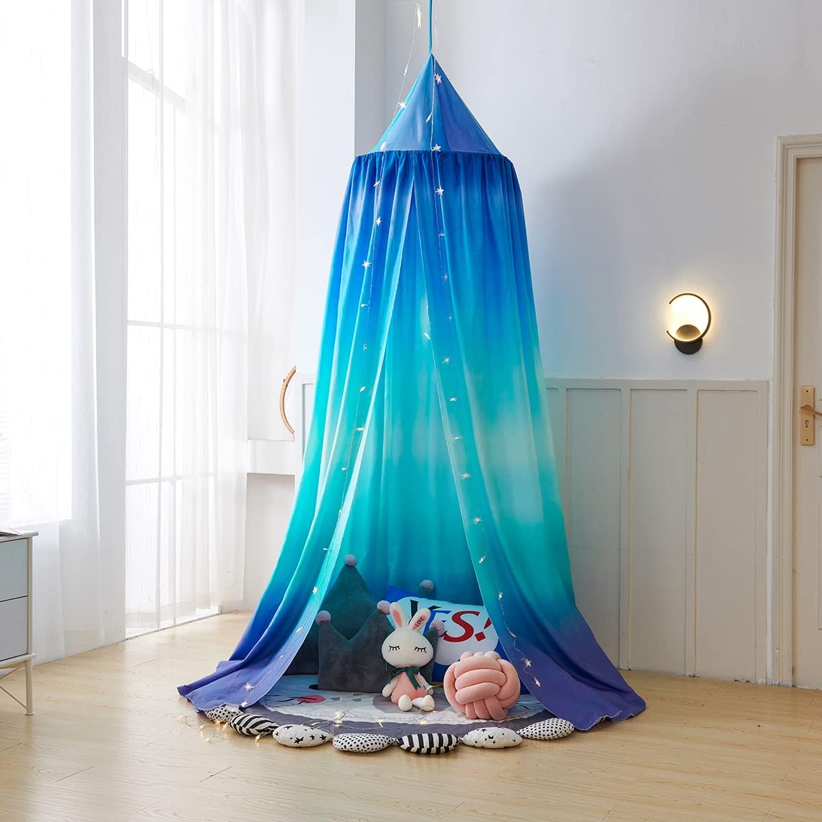Mengersi Toldo de cama para niños y niñas, toldo de Corlofrul para cama, ropa de cama, habitación de niños, tienda de campaña de juego de castillo,