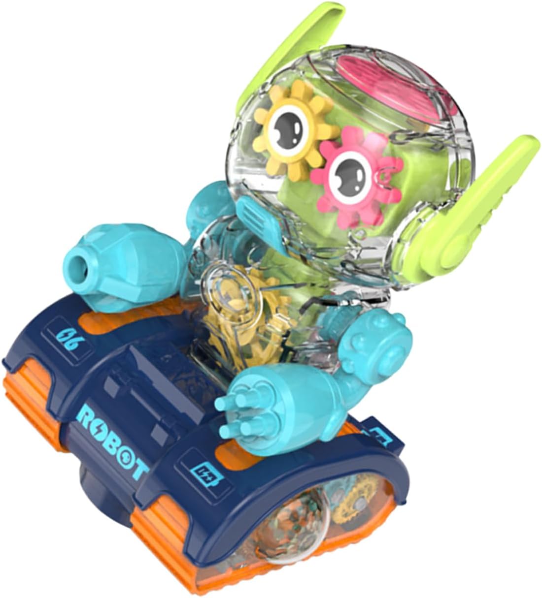 SAFIGLE 3 unids Gear Robot Kids Sports Toys Plastic Playes Boys Toys Race Cars Special Needs Juguetes para niños Juguetes de luz Robot Juguete Luz