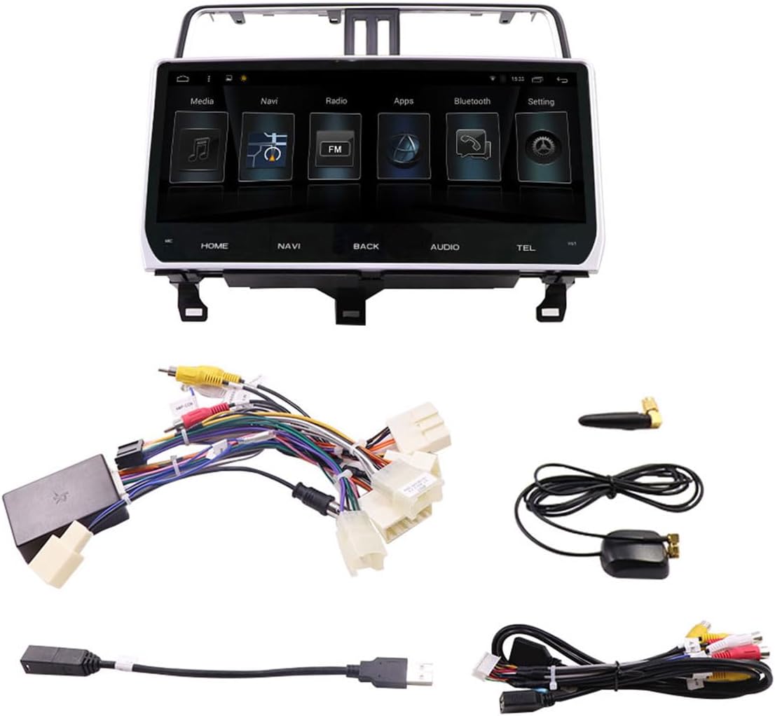 Radio de coche para Toyota Land Cruiser Prado 2018-2022 2G+32G 12.3 pulgadas Android 10 pantalla táctil estéreo de coche multimedia audio estéreo