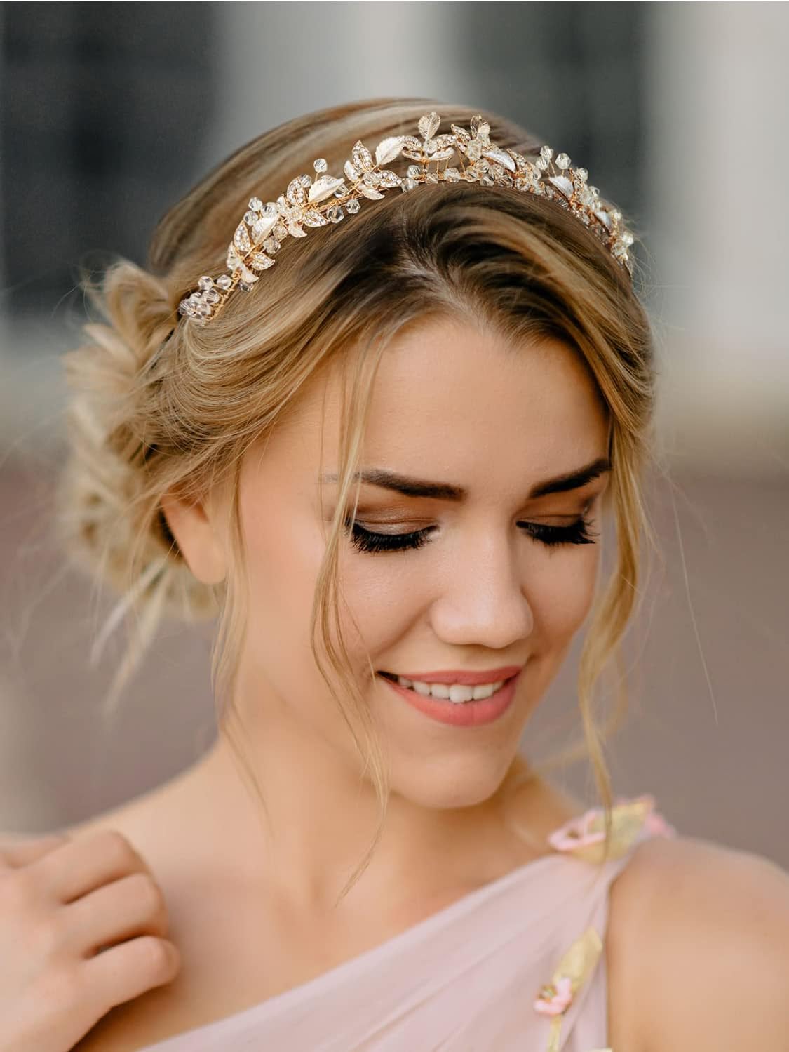 SWEETV Diadema de novia tiara para novia, tocados de boda para novia, accesorios para el cabello para boda, graduación, fotografía