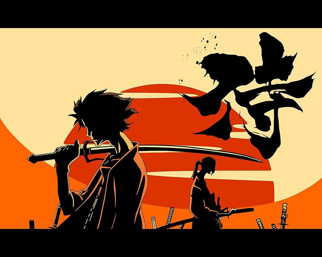 Samurai Champloo – Póster de anime japonés para pared, decoración del hogar, promoción de 16 x 20 pulgadas