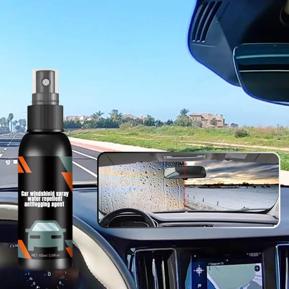 Aerosol para parabrisas de automóvil, repelente al agua, agente antiempañamiento, antiempañamiento para parabrisas de automóvil, líquido limpiador